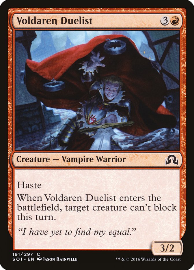 Voldaren Duelist [Shadows over Innistrad] MTG Single Magic: The Gathering | Red Claw Gaming