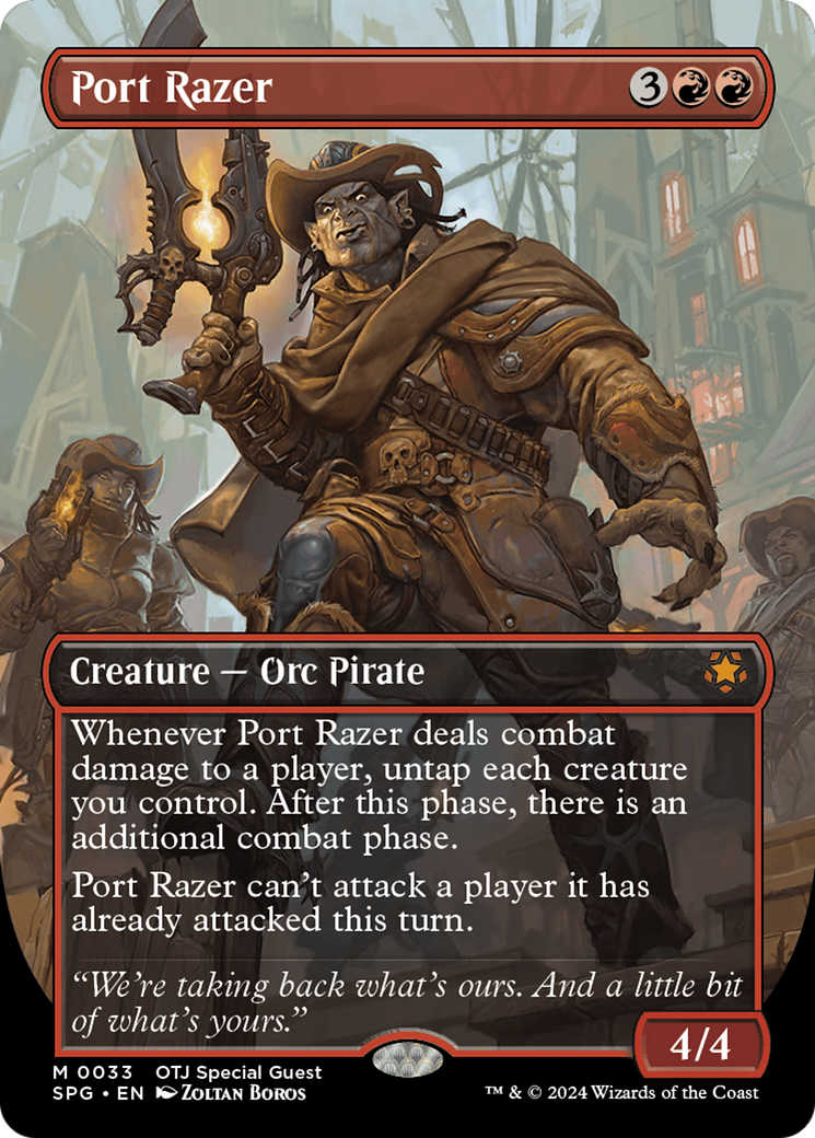 Port Razer (Borderless) [Outlaws of Thunder Junction Special Guests] MTG Single Magic: The Gathering | Red Claw Gaming