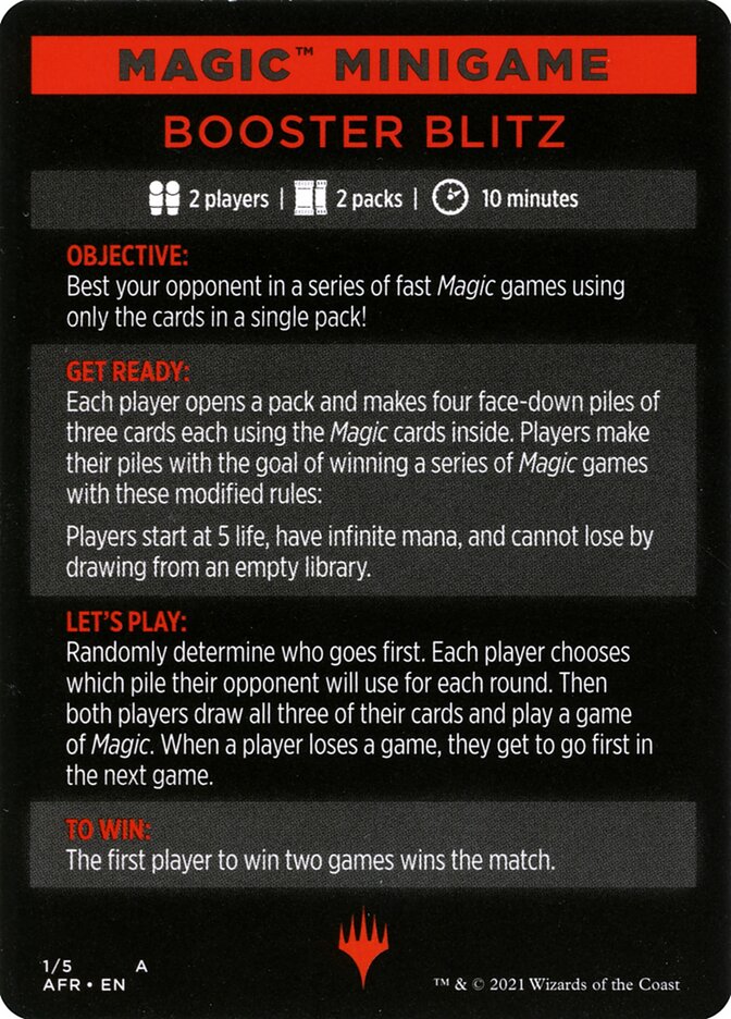 Booster Blitz (Magic Minigame) [Streets of New Capenna Minigame] MTG Single Magic: The Gathering | Red Claw Gaming