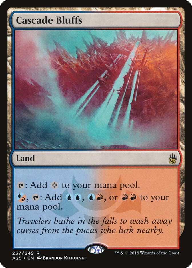 Cascade Bluffs [Masters 25] MTG Single Magic: The Gathering | Red Claw Gaming