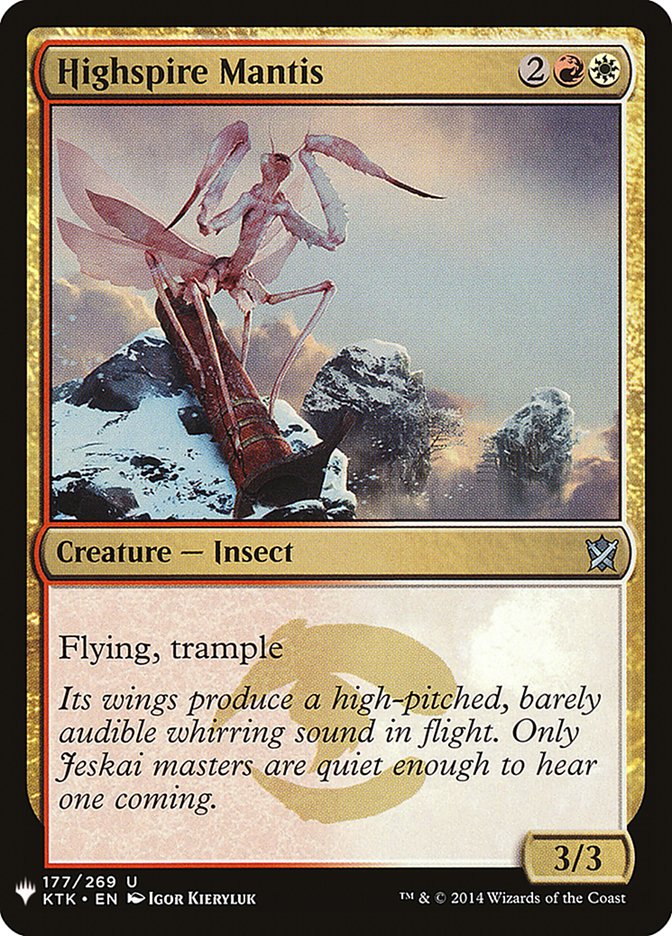 Highspire Mantis [Mystery Booster] MTG Single Magic: The Gathering | Red Claw Gaming
