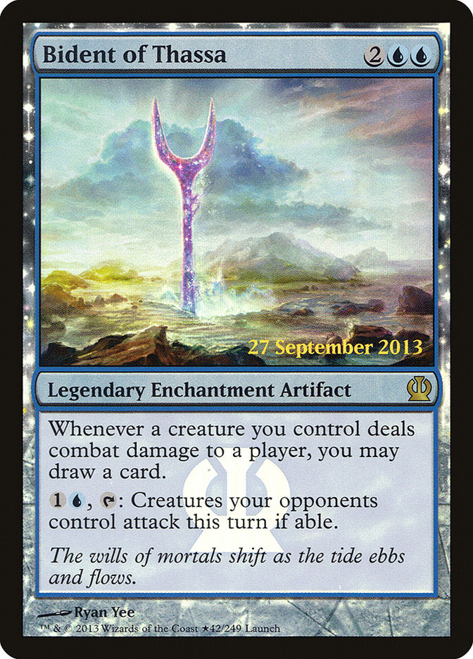 Bident of Thassa (Prerelease) [Theros Promos] MTG Single Magic: The Gathering | Red Claw Gaming