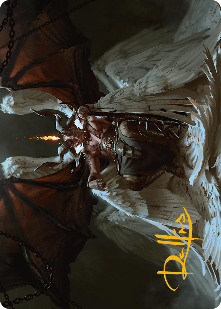 Shilgengar, Sire of Famine Art Card (Gold-Stamped Signature) [Modern Horizons 3 Art Series] MTG Single Magic: The Gathering    | Red Claw Gaming