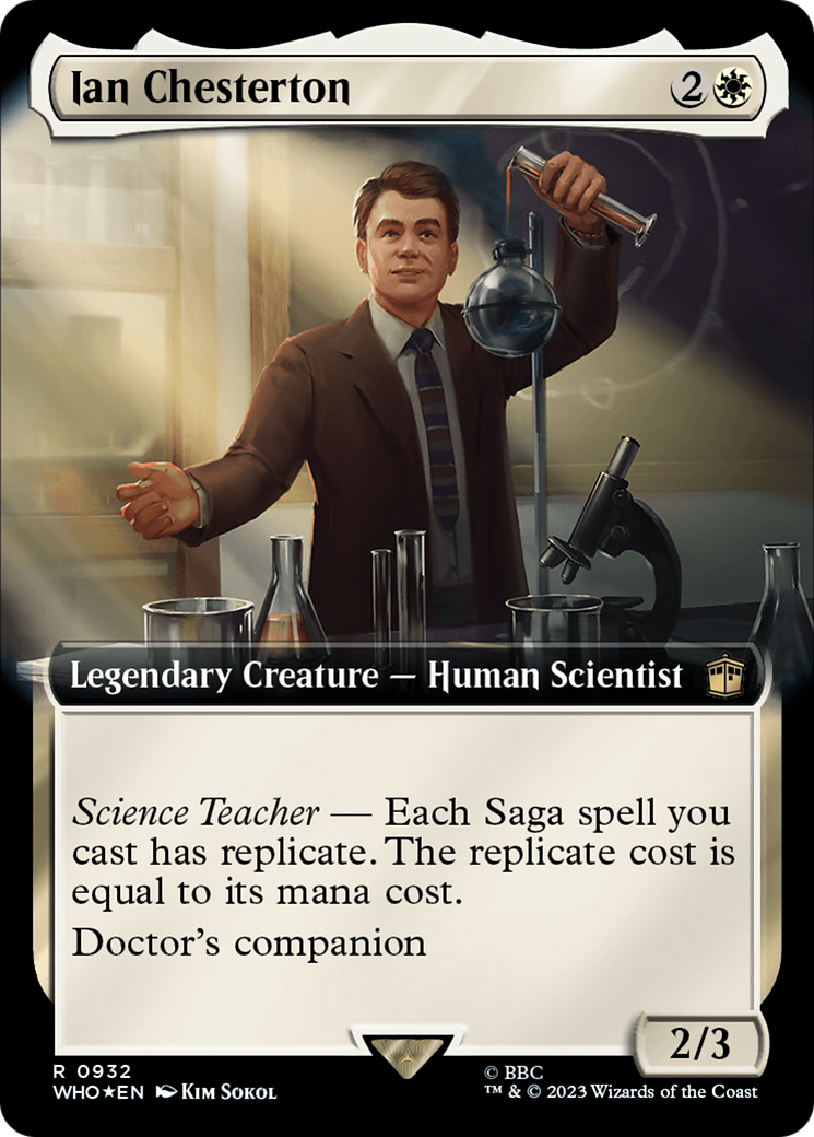 Ian Chesterton (Extended Art) (Surge Foil) [Doctor Who] MTG Single Magic: The Gathering | Red Claw Gaming