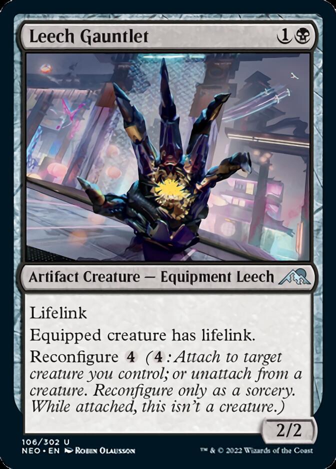 Leech Gauntlet [Kamigawa: Neon Dynasty] MTG Single Magic: The Gathering    | Red Claw Gaming