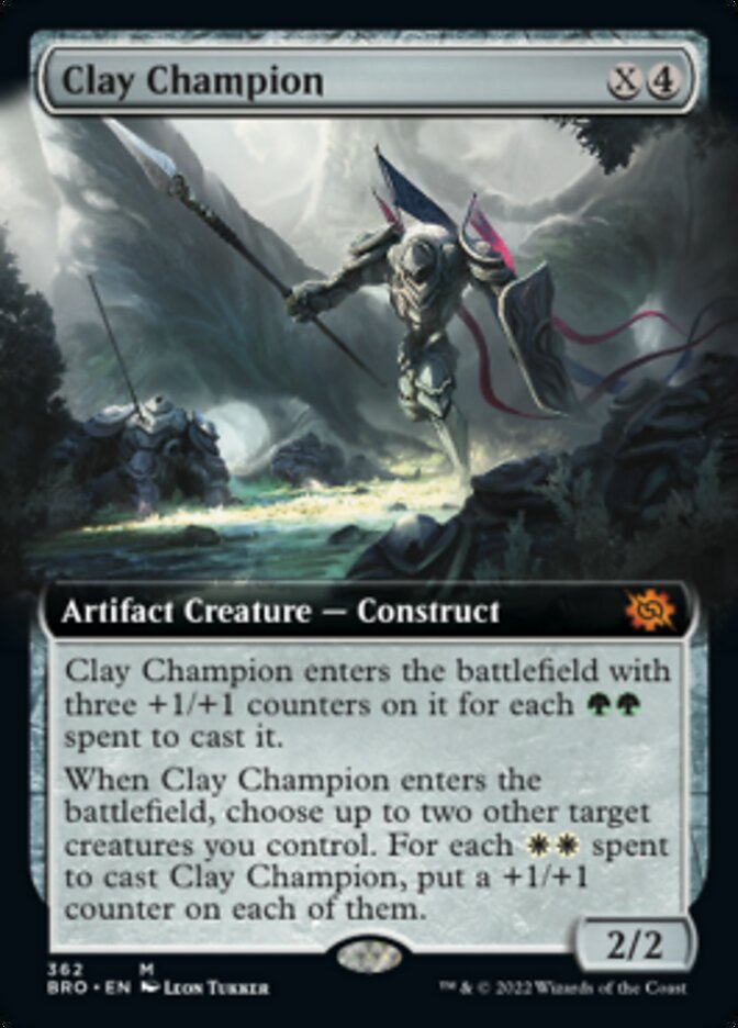 Clay Champion (Extended Art) [The Brothers' War] MTG Single Magic: The Gathering | Red Claw Gaming