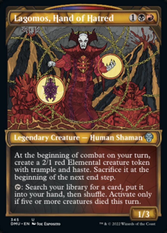 Lagomos, Hand of Hatred (Showcase Textured) [Dominaria United] MTG Single Magic: The Gathering | Red Claw Gaming