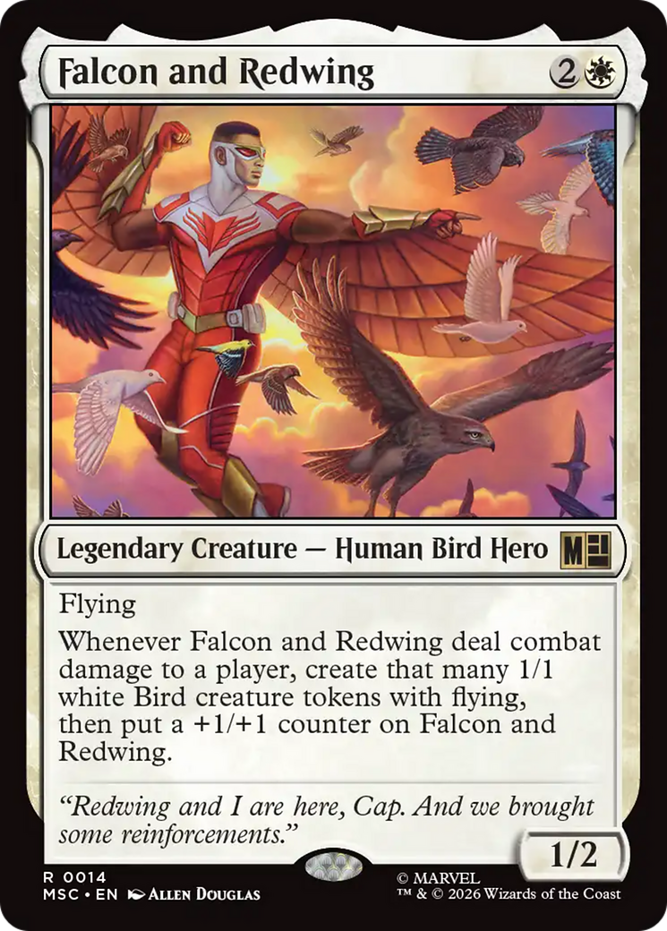 Falcon and Redwing [Marvel Super Heroes Commander] MTG Single Magic: The Gathering | Red Claw Gaming