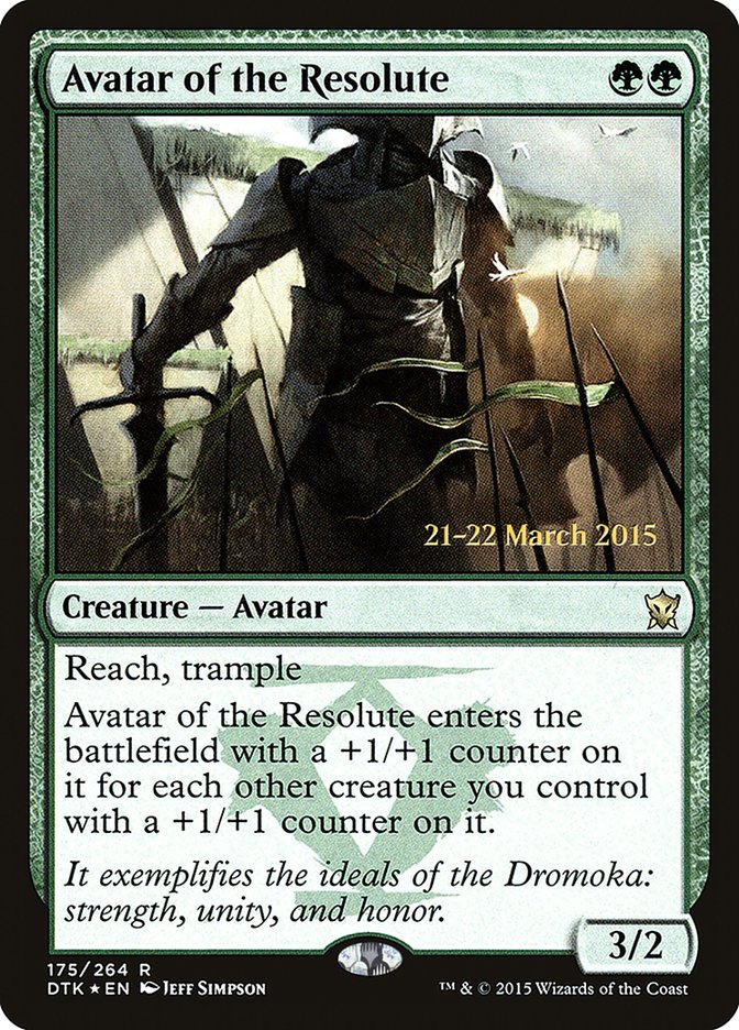 Avatar of the Resolute [Dragons of Tarkir Prerelease Promos] MTG Single Magic: The Gathering | Red Claw Gaming