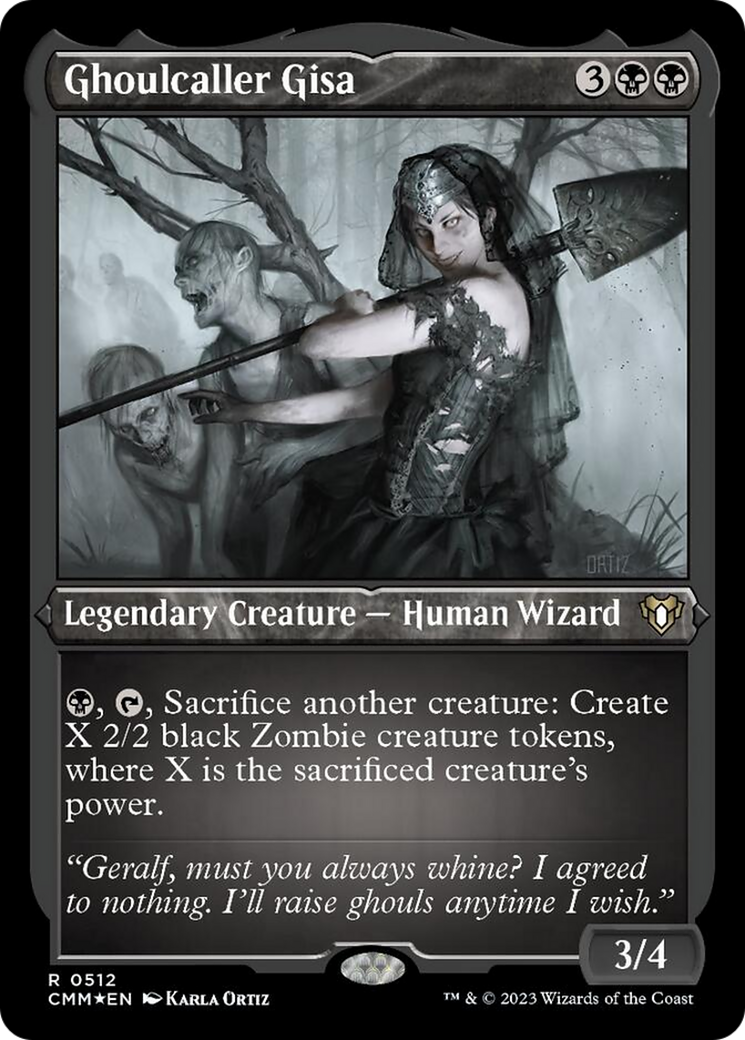 Ghoulcaller Gisa (Foil Etched) [Commander Masters] MTG Single Magic: The Gathering | Red Claw Gaming