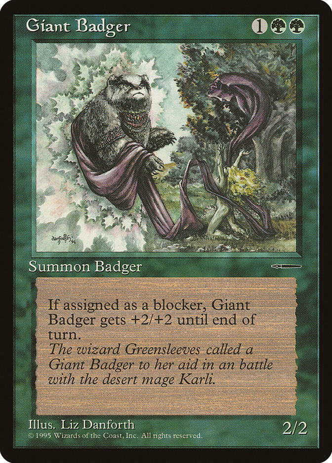 Giant Badger (Book Promo) [HarperPrism Book Promos] MTG Single Magic: The Gathering | Red Claw Gaming