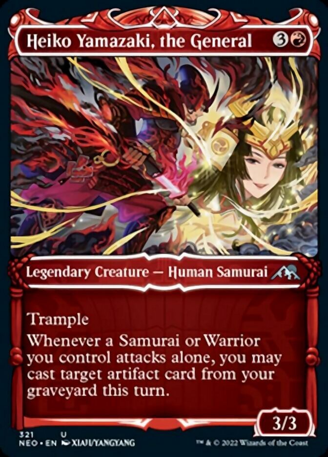 Heiko Yamazaki, the General (Showcase Samurai) [Kamigawa: Neon Dynasty] MTG Single Magic: The Gathering    | Red Claw Gaming