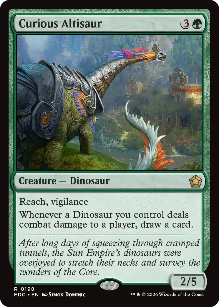 Curious Altisaur [Foundations Commander] | Red Claw Gaming