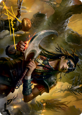 Harvesttide Sentry Art Card (Gold-Stamped Signature) [Innistrad: Midnight Hunt Art Series] MTG Single Magic: The Gathering | Red Claw Gaming