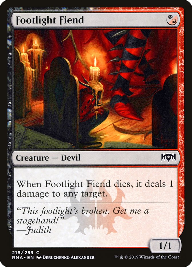 Footlight Fiend [Ravnica Allegiance] MTG Single Magic: The Gathering | Red Claw Gaming