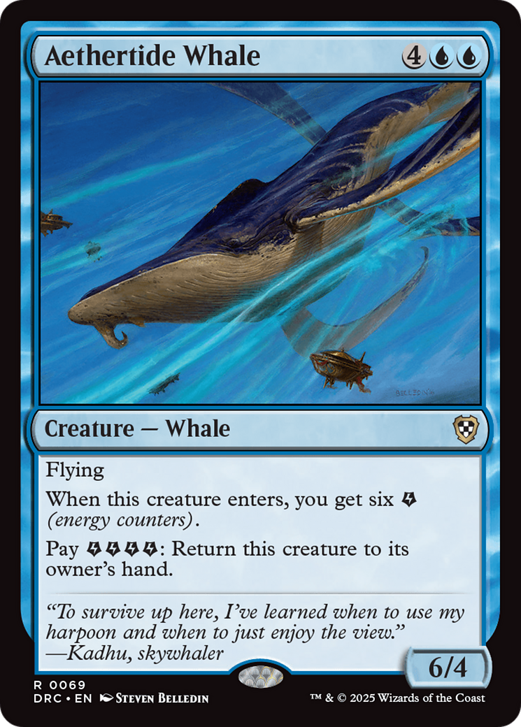 Aethertide Whale [Aetherdrift Commander] MTG Single Magic: The Gathering | Red Claw Gaming