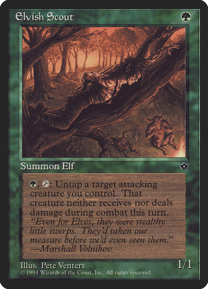 Elvish Scout (Pete Venters) [Fallen Empires] MTG Single Magic: The Gathering | Red Claw Gaming