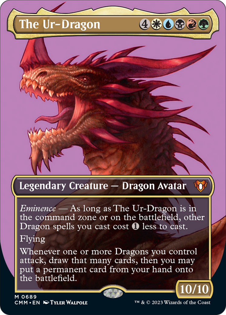 The Ur-Dragon (Borderless Profile) [Commander Masters] MTG Single Magic: The Gathering | Red Claw Gaming