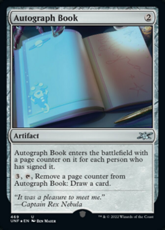 Autograph Book (Galaxy Foil) [Unfinity] MTG Single Magic: The Gathering    | Red Claw Gaming