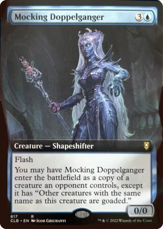 Mocking Doppelganger (Extended Art) [Commander Legends: Battle for Baldur's Gate] MTG Single Magic: The Gathering | Red Claw Gaming