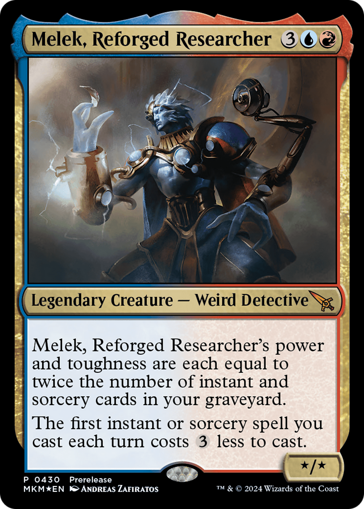 Melek, Reforged Researcher [Murders at Karlov Manor Prerelease Promos] MTG Single Magic: The Gathering | Red Claw Gaming