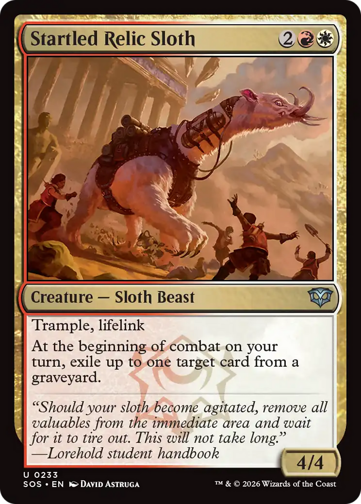 Startled Relic Sloth [Secrets of Strixhaven] MTG Single Magic: The Gathering | Red Claw Gaming