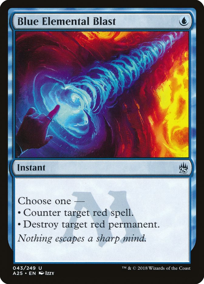 Blue Elemental Blast [Masters 25] MTG Single Magic: The Gathering | Red Claw Gaming