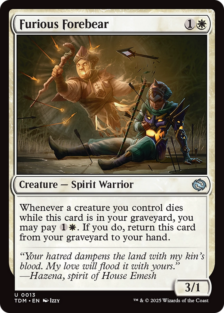 Furious Forebear [Tarkir: Dragonstorm] MTG Single Magic: The Gathering | Red Claw Gaming
