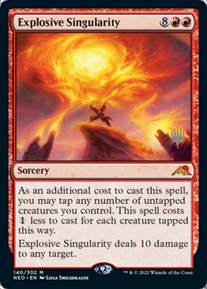 Explosive Singularity (Promo Pack) [Kamigawa: Neon Dynasty Promos] MTG Single Magic: The Gathering | Red Claw Gaming