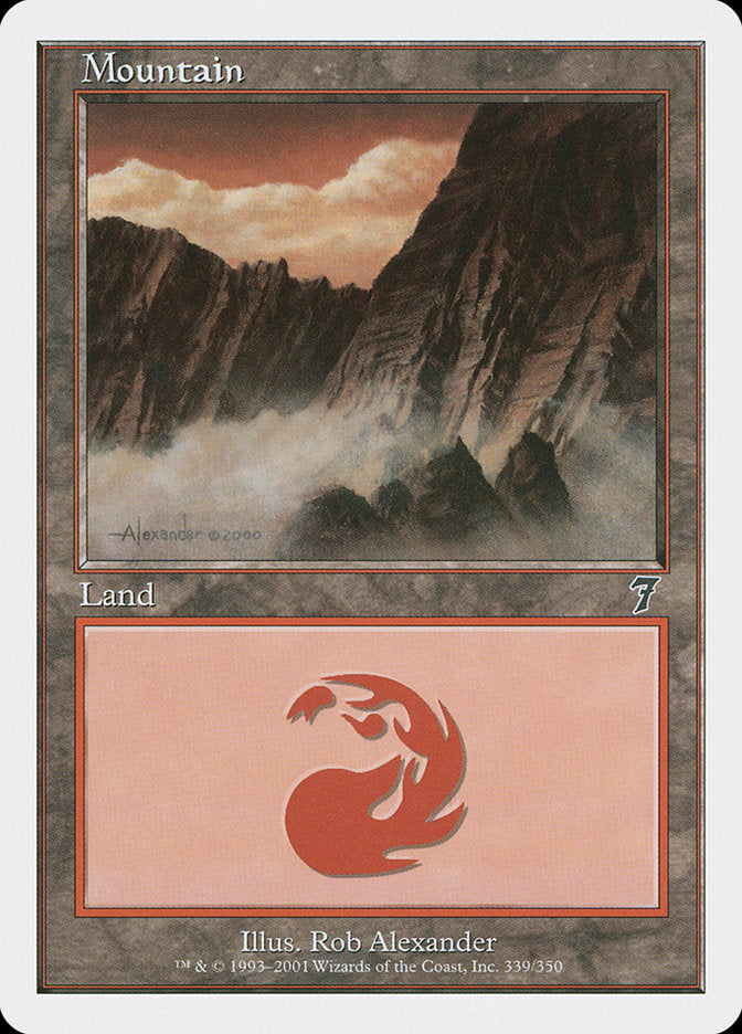 Mountain (339) [Seventh Edition] MTG Single Magic: The Gathering | Red Claw Gaming