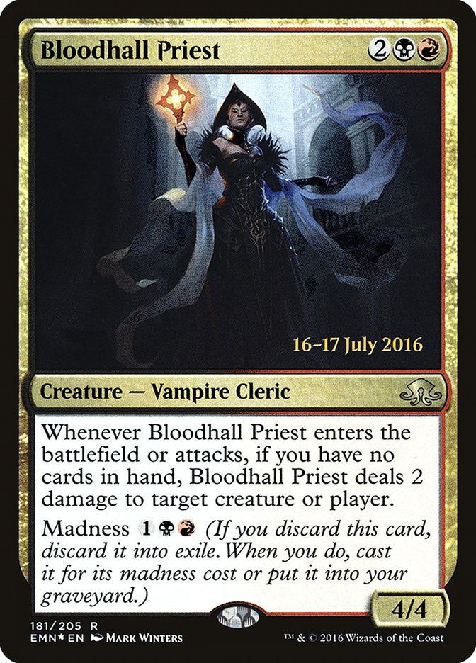Bloodhall Priest [Eldritch Moon Prerelease Promos] MTG Single Magic: The Gathering | Red Claw Gaming