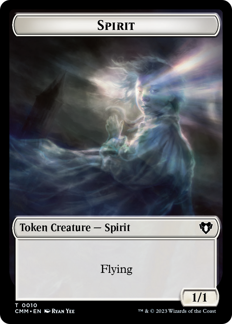 Spirit (0010) // Graveborn Double-Sided Token [Commander Masters Tokens] MTG Single Magic: The Gathering    | Red Claw Gaming