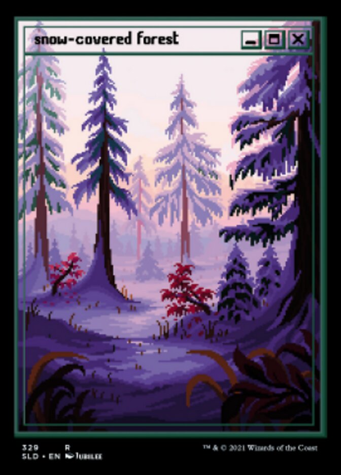 Snow-Covered Forest (Foil Etched) [Secret Lair Drop Series] MTG Single Magic: The Gathering | Red Claw Gaming