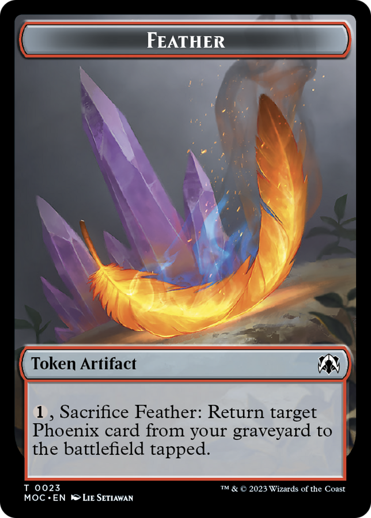 Feather // Servo Double-Sided Token [March of the Machine Commander Tokens] MTG Single Magic: The Gathering | Red Claw Gaming
