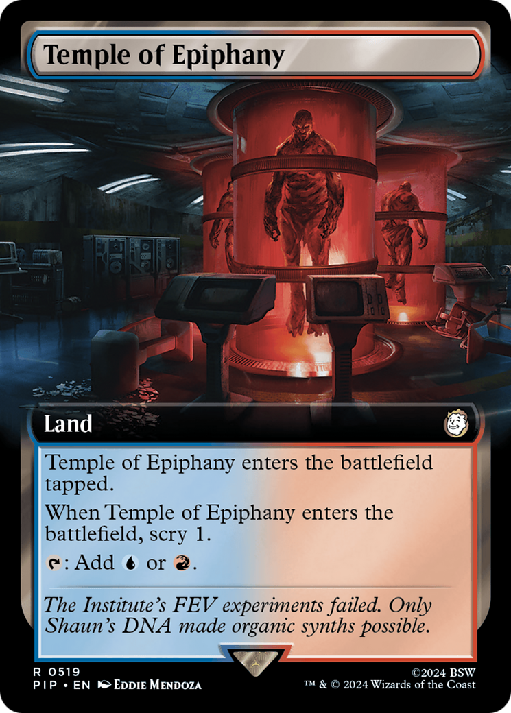 Temple of Epiphany (Extended Art) [Fallout] MTG Single Magic: The Gathering    | Red Claw Gaming