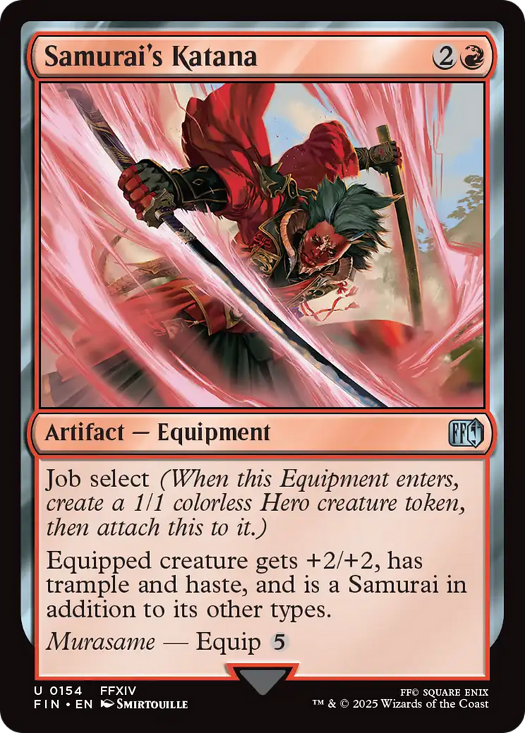 Samurai's Katana [FINAL FANTASY] MTG Single Magic: The Gathering | Red Claw Gaming