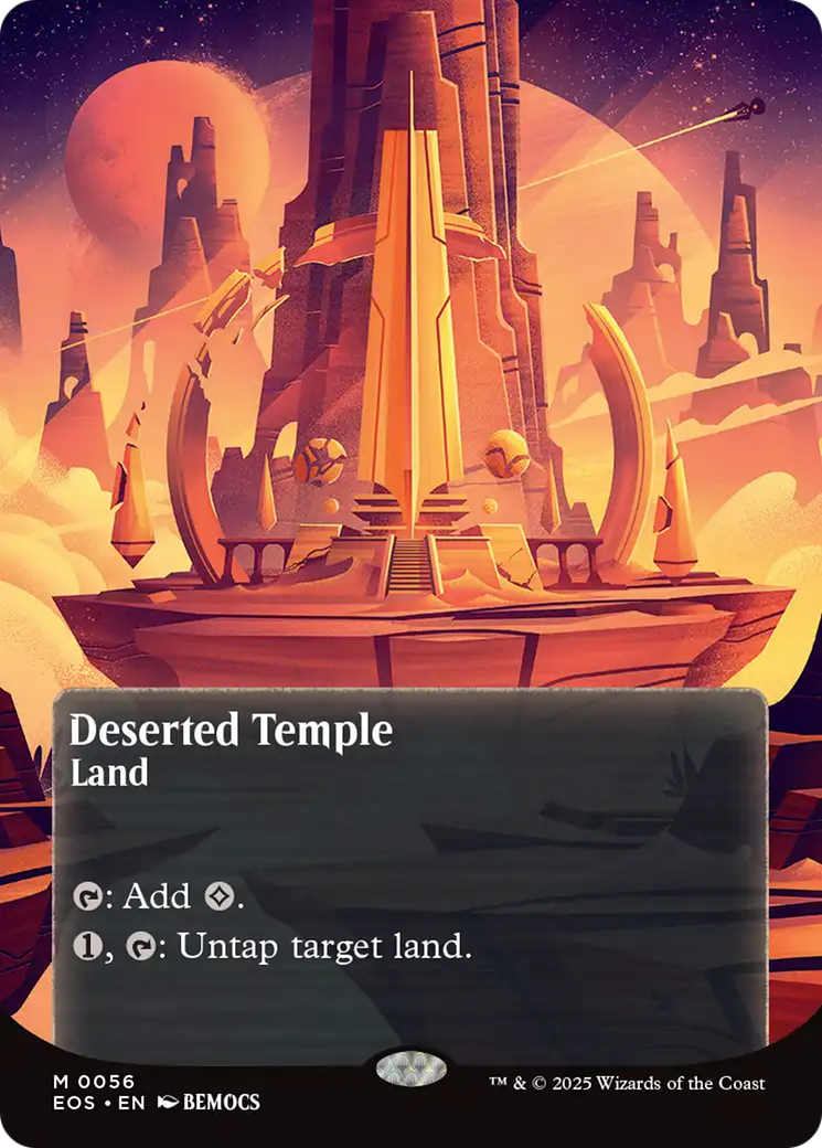 Deserted Temple (0056) (Borderless) [Edge of Eternities: Stellar Sights] MTG Single Magic: The Gathering | Red Claw Gaming