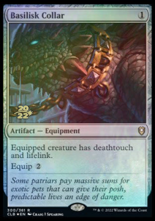 Basilisk Collar [Commander Legends: Battle for Baldur's Gate Prerelease Promos] MTG Single Magic: The Gathering | Red Claw Gaming
