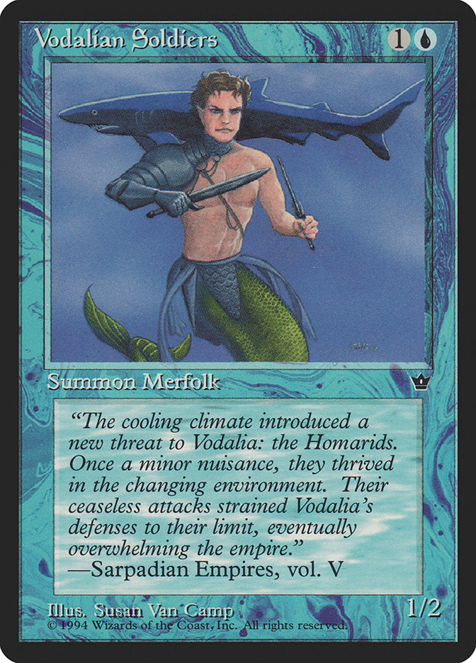 Vodalian Soldiers (Susan Van Camp) [Fallen Empires] MTG Single Magic: The Gathering | Red Claw Gaming