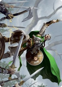 Maja, Bretagard Protector Art Card (Gold-Stamped Signature) [Kaldheim Art Series] MTG Single Magic: The Gathering | Red Claw Gaming