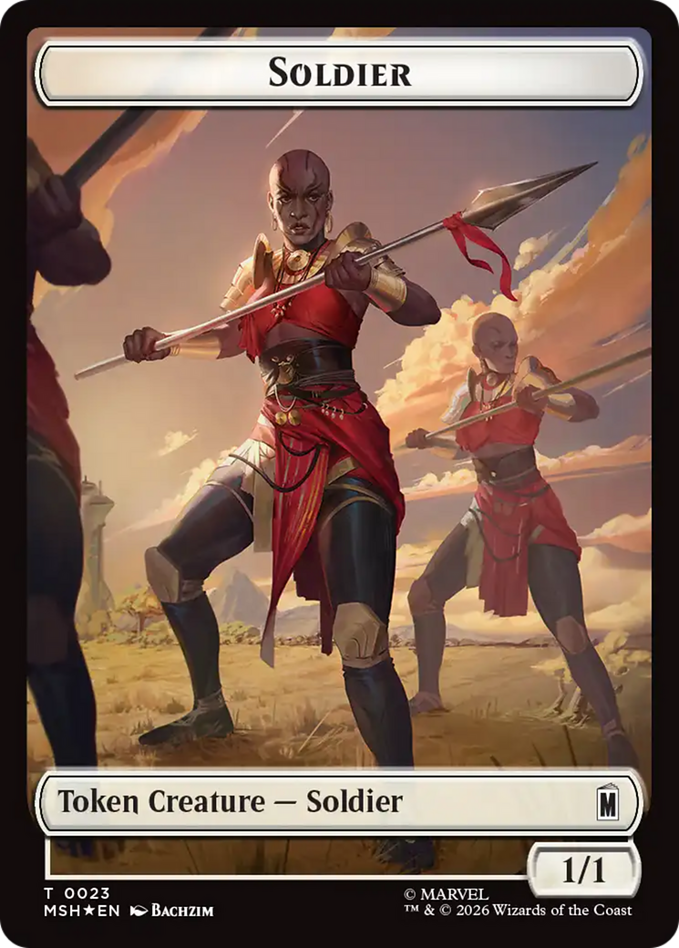 Copy // Soldier Double-Sided Token (Surge Foil) [Marvel Super Heroes Commander Tokens] | Red Claw Gaming