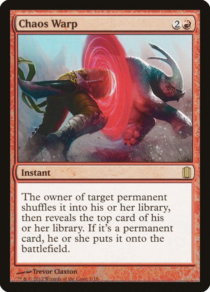 Chaos Warp [Commander's Arsenal] MTG Single Magic: The Gathering | Red Claw Gaming