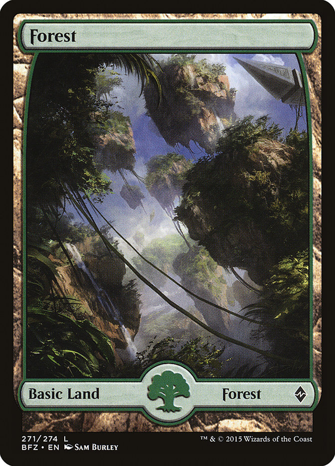 Forest (271) (Full Art) [Battle for Zendikar] MTG Single Magic: The Gathering | Red Claw Gaming