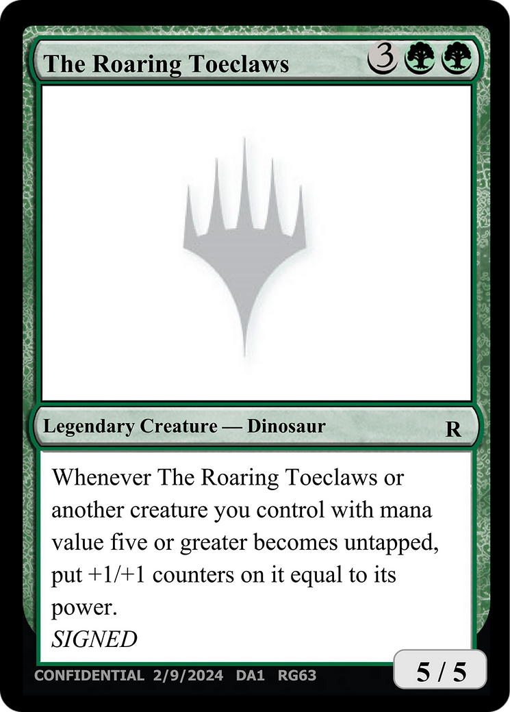The Roaring Toeclaws [Unknown Event] MTG Single Magic: The Gathering | Red Claw Gaming