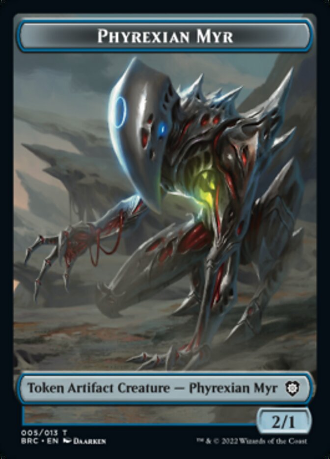 Construct (008) // Phyrexian Myr Double-Sided Token [The Brothers' War Commander Tokens] MTG Single Magic: The Gathering | Red Claw Gaming