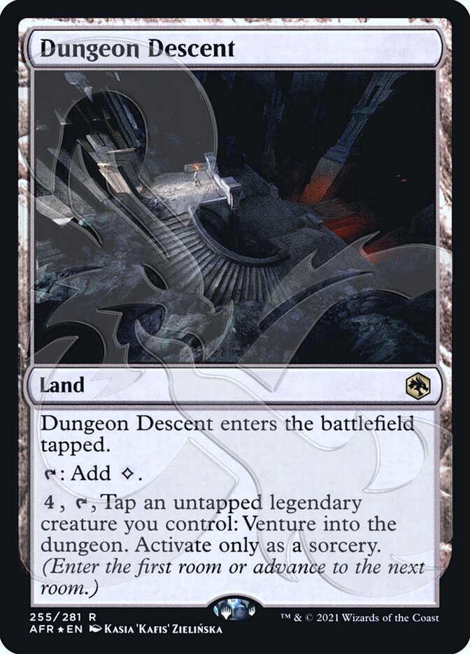 Dungeon Descent (Ampersand Promo) [Dungeons & Dragons: Adventures in the Forgotten Realms Promos] MTG Single Magic: The Gathering | Red Claw Gaming