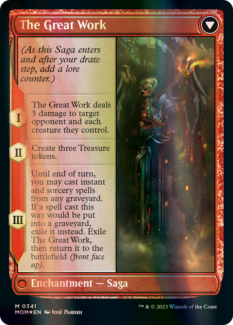 Urabrask // The Great Work (Serialized) [March of the Machine] MTG Single Magic: The Gathering    | Red Claw Gaming