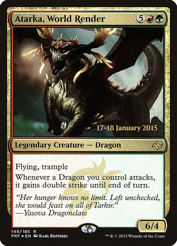 Atarka, World Render [Fate Reforged Prerelease Promos] MTG Single Magic: The Gathering | Red Claw Gaming