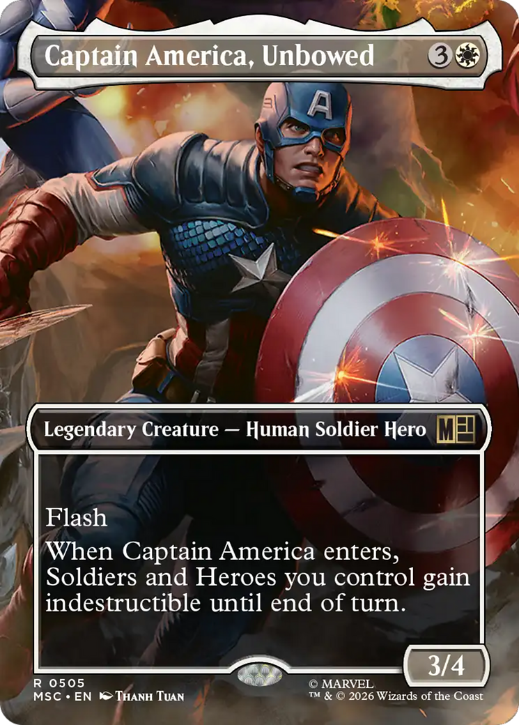 Captain America, Unbowed (Borderless) [Marvel Super Heroes Commander] | Red Claw Gaming