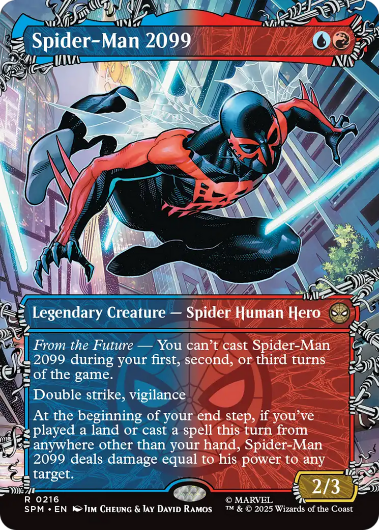 Spider-Man 2099 (0216) (Borderless) [Marvel's Spider-Man] MTG Single Magic: The Gathering | Red Claw Gaming